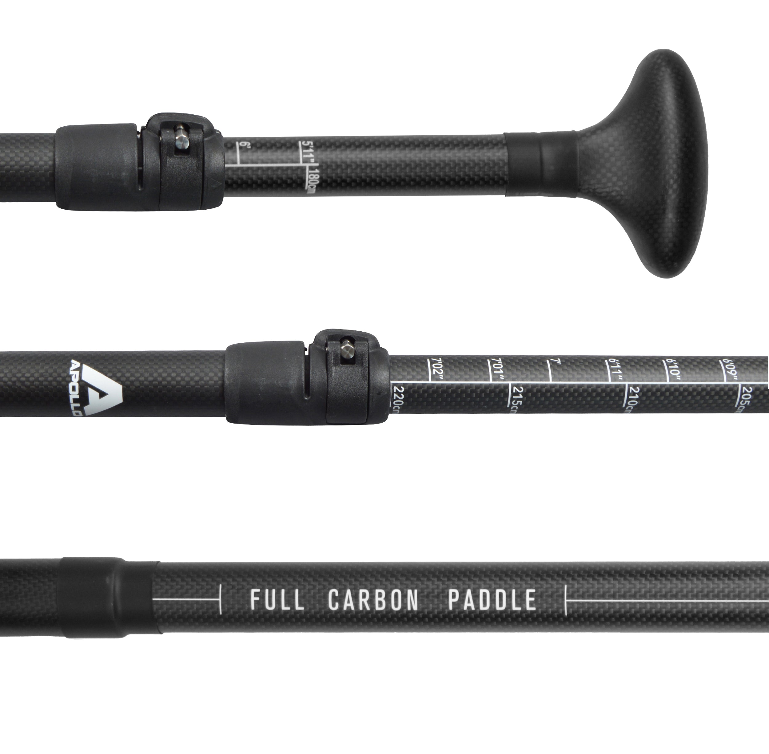 Apollo - Apollo Wiosło SUP – 3-częściowe wiosło do Stand-Up Paddle - Full Carbon Paddel