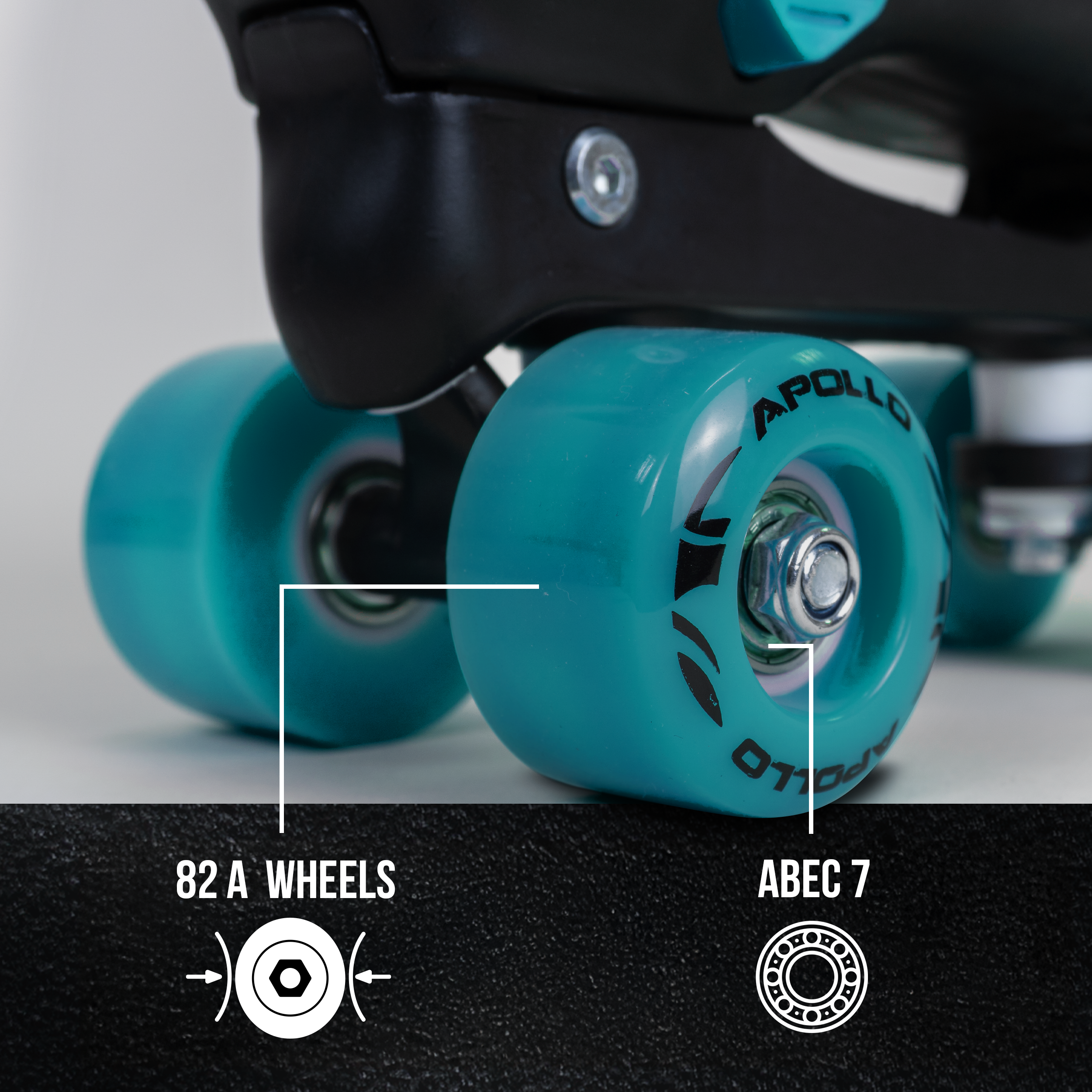 Apollo Funsport PL - Apollo Champion Regulowane Rolki Quad - Regulowane Rolki dla Dzieci - Miętowy