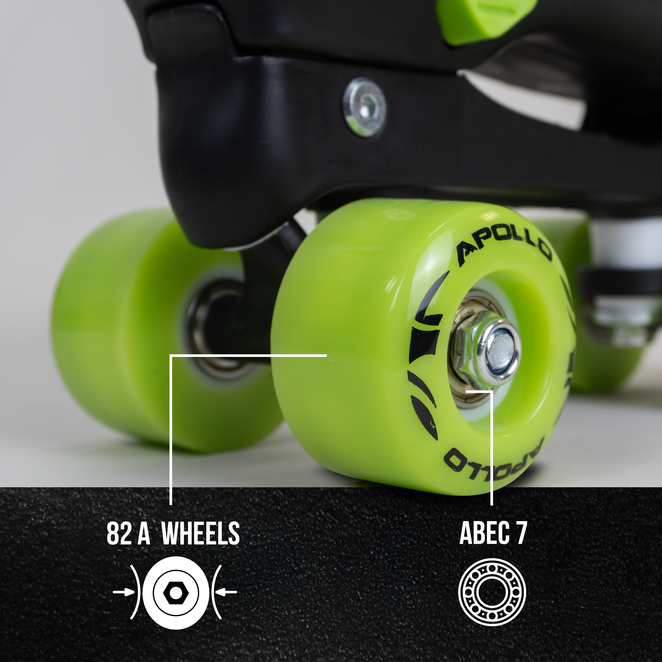 Apollo Funsport PL - Apollo Champion Regulowane Rolki Quad - Regulowane Rolki dla Dzieci - Zielony