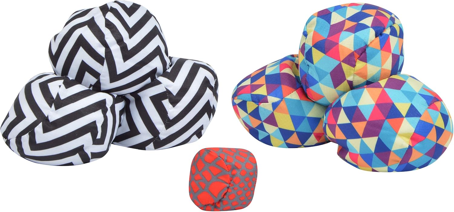 Apollo Funsport PL - Ocean 5 Extreme Boule – Zestaw miękkich bouli - Triangel ZicZac - Kolor: czarny biały