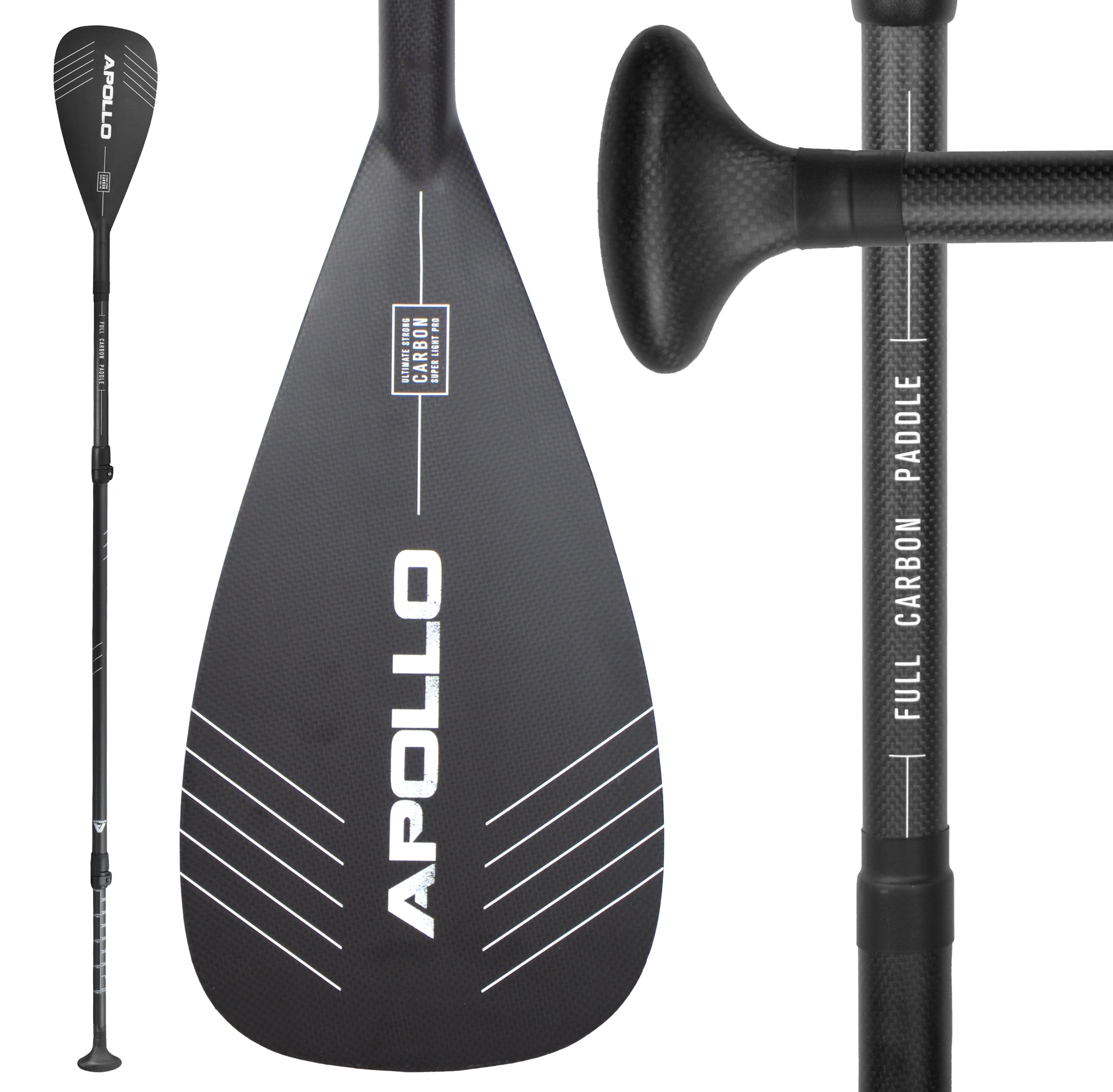 Apollo - Apollo Wiosło SUP – 3-częściowe wiosło do Stand-Up Paddle - Full Carbon Paddel