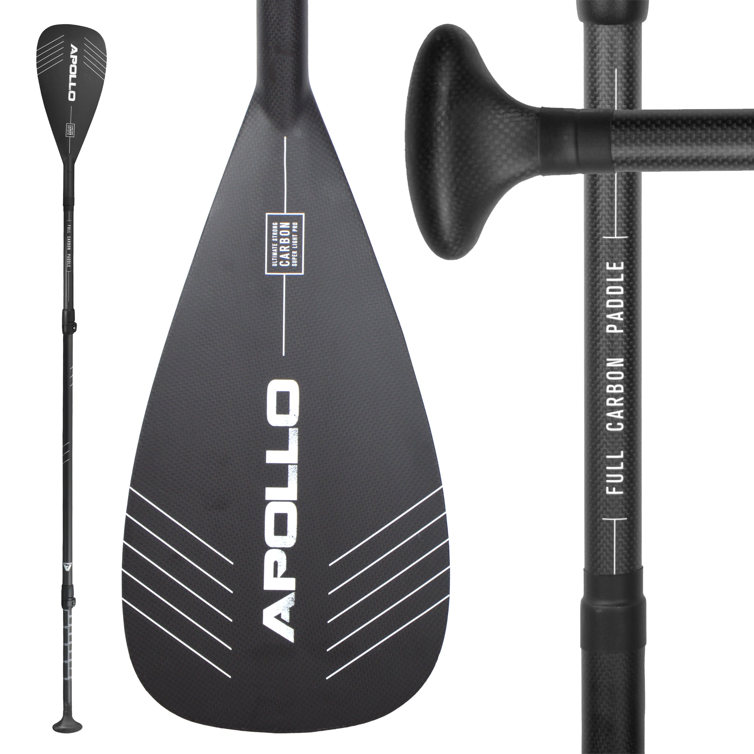 Apollo - Apollo Wiosło SUP – 3-częściowe wiosło do Stand-Up Paddle - Full Carbon Paddel