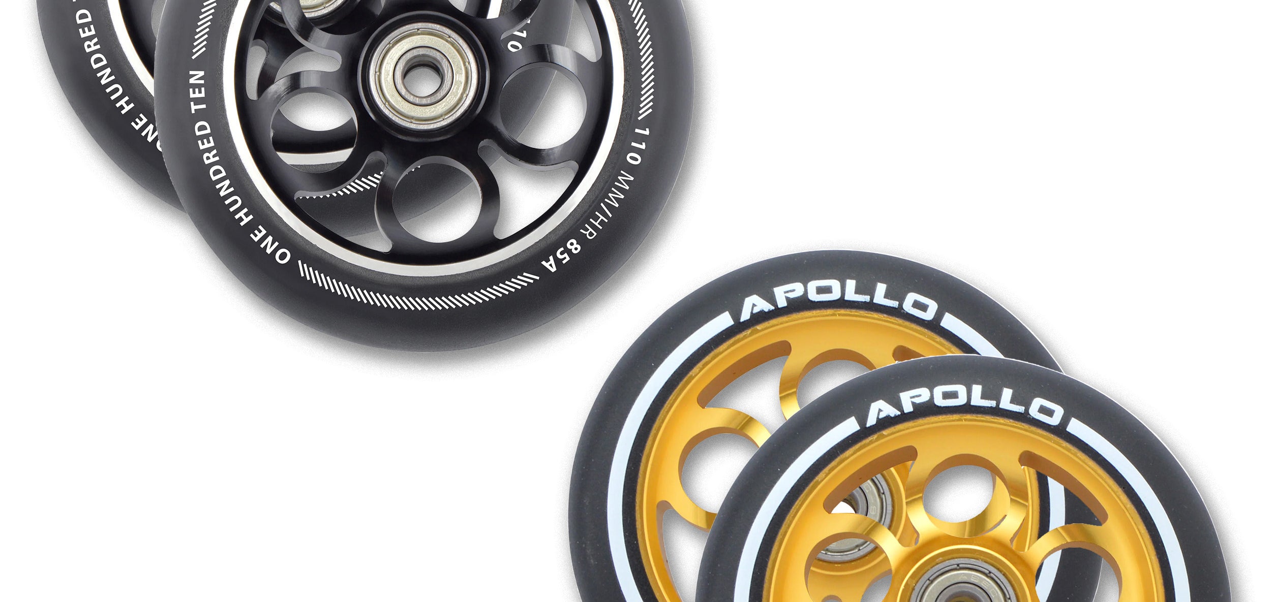 Apollo - Zestaw kół do hulajnogi stunt 110mm z rdzeniem aluminiowym -