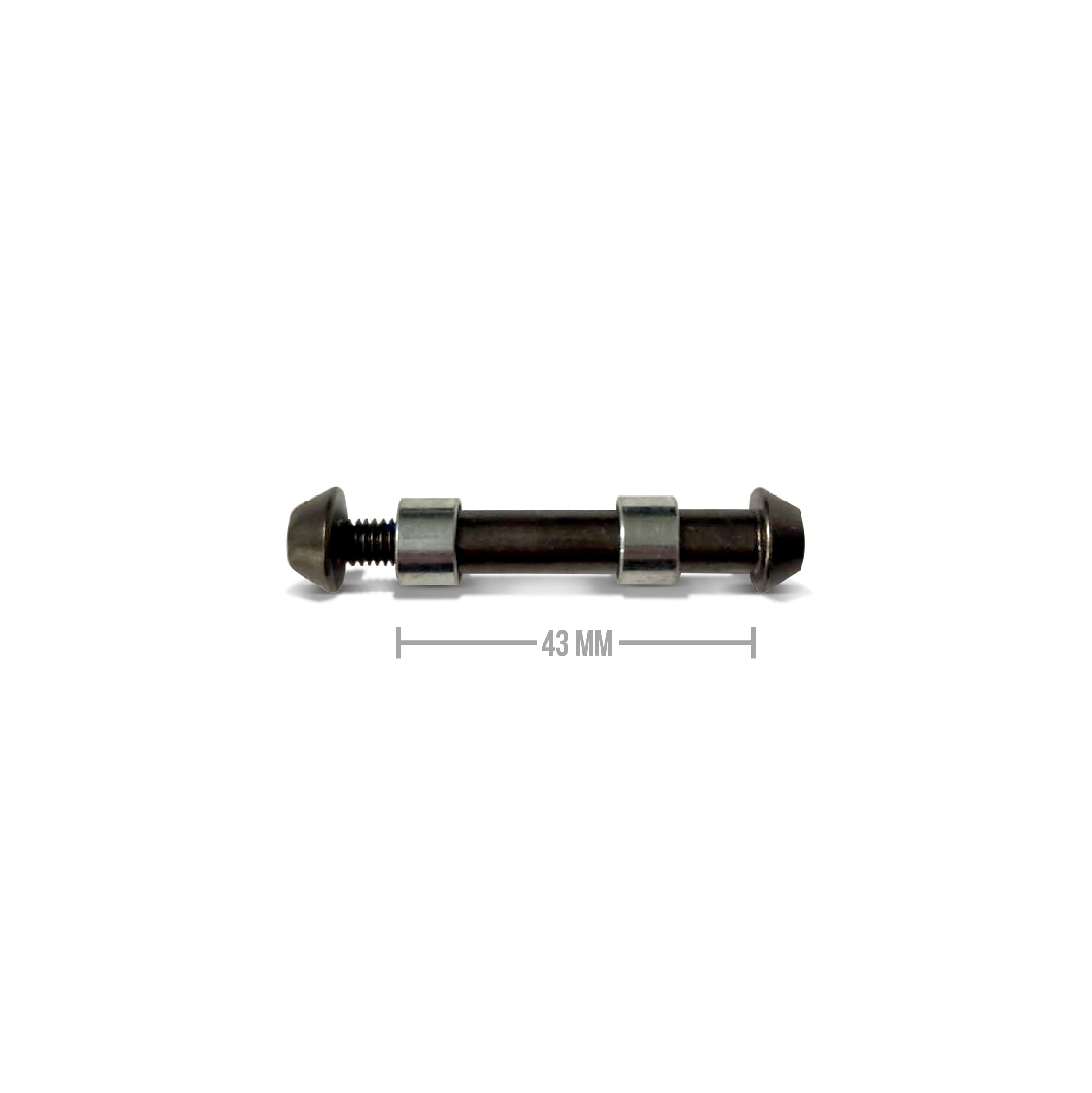 Apollo - CZĘŚĆ ZAMIENNA - Oś tylnego koła hulajnogi stunt - 43 mm + 2x7 mm dystanse -