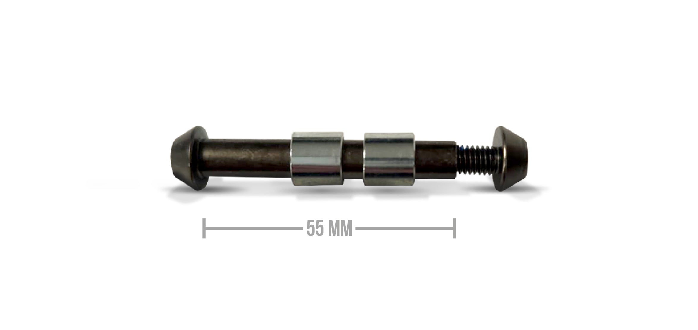 Apollo - CZĘŚĆ ZAMIENNA - Oś tylnego koła hulajnogi stunt - 55 mm + 2x12 mm dystanse -