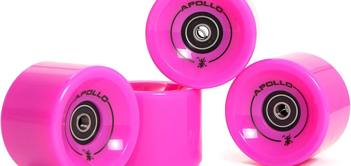 Apollo Funsport PL - Kółka Apollo Black do Longboarda i Skateboarda - Pink - 70 x 51