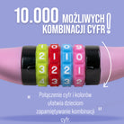 Apollo - Zapięcie rowerowe na kod dla dzieci, 10x650 mm, zamek na hulajnogę, zamek na szyfr - Różowy
