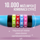 Apollo - Zapięcie rowerowe na kod dla dzieci, 10x650 mm, zamek na hulajnogę, zamek na szyfr - Niebieski