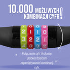 Apollo - Zapięcie rowerowe na kod dla dzieci, 10x650 mm, zamek na hulajnogę, zamek na szyfr - Czarny