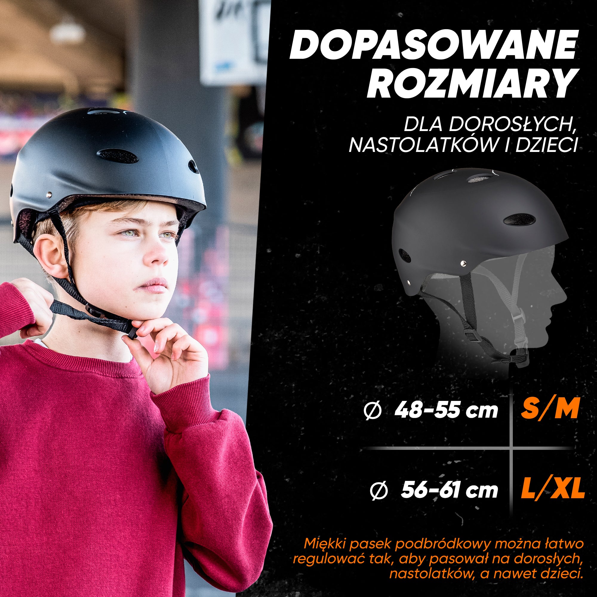 Apollo - Kask do jazdy na deskorolce, kask multi-sportowy dla mężczyzn, kobiet, dzieci, regulowany kask rowerowy dla dzieci - Broken