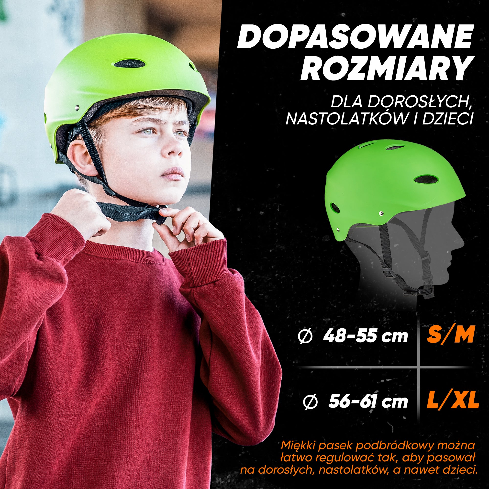 Apollo - Kask do jazdy na deskorolce, kask multi-sportowy dla mężczyzn, kobiet, dzieci, regulowany kask rowerowy dla dzieci - Green (Uni)