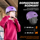 Apollo - Kask do jazdy na deskorolce, kask multi-sportowy dla mężczyzn, kobiet, dzieci, regulowany kask rowerowy dla dzieci - S M (48 - 55 cm) | regulowany Violett (Uni)
