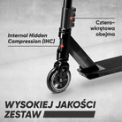 Apollo - Hulajnoga stunt "Star Pro" wysokiej jakości anodowana profesjonalna hulajnoga stunt - Czarny