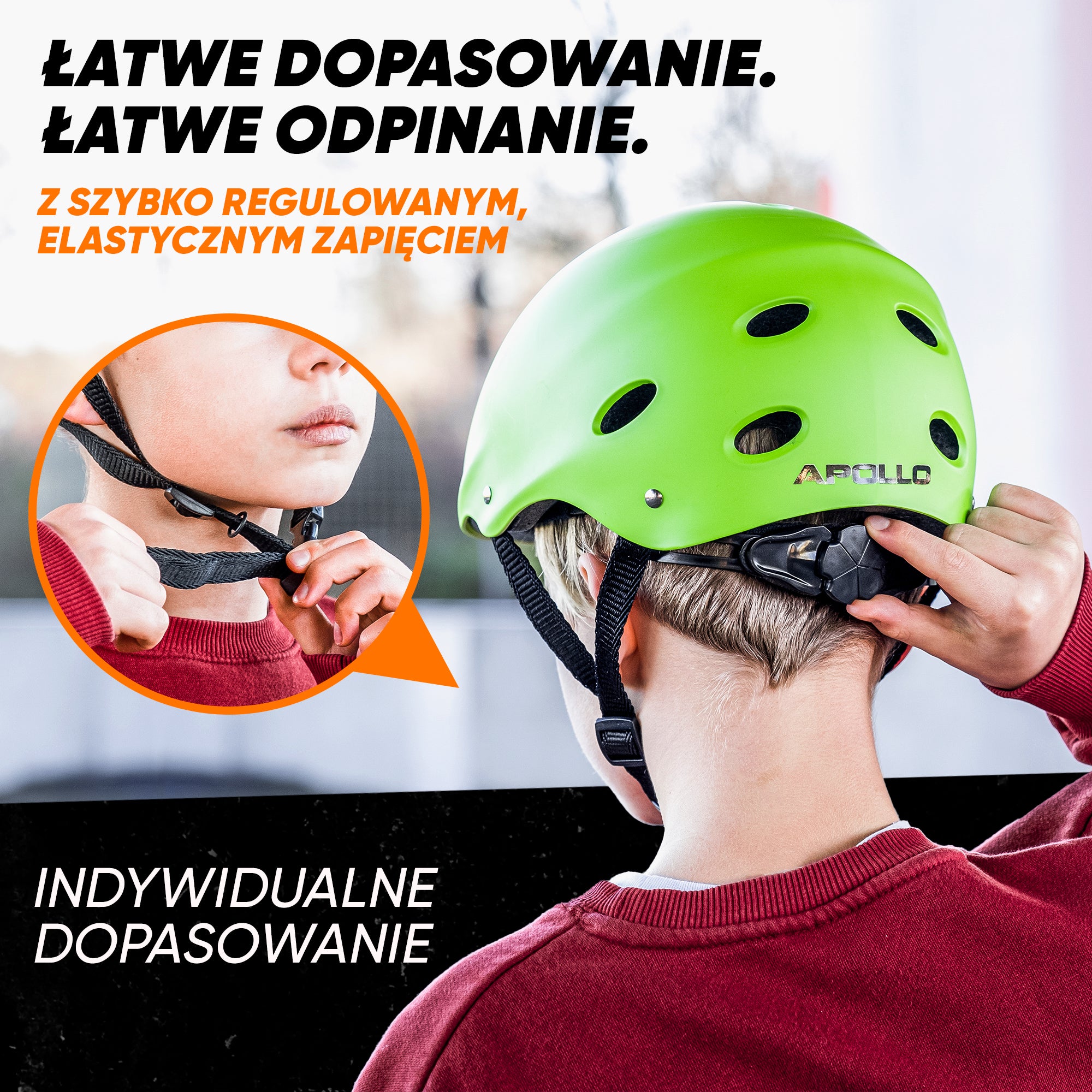 Apollo - Kask do jazdy na deskorolce, kask multi-sportowy dla mężczyzn, kobiet, dzieci, regulowany kask rowerowy dla dzieci - Green (Uni)
