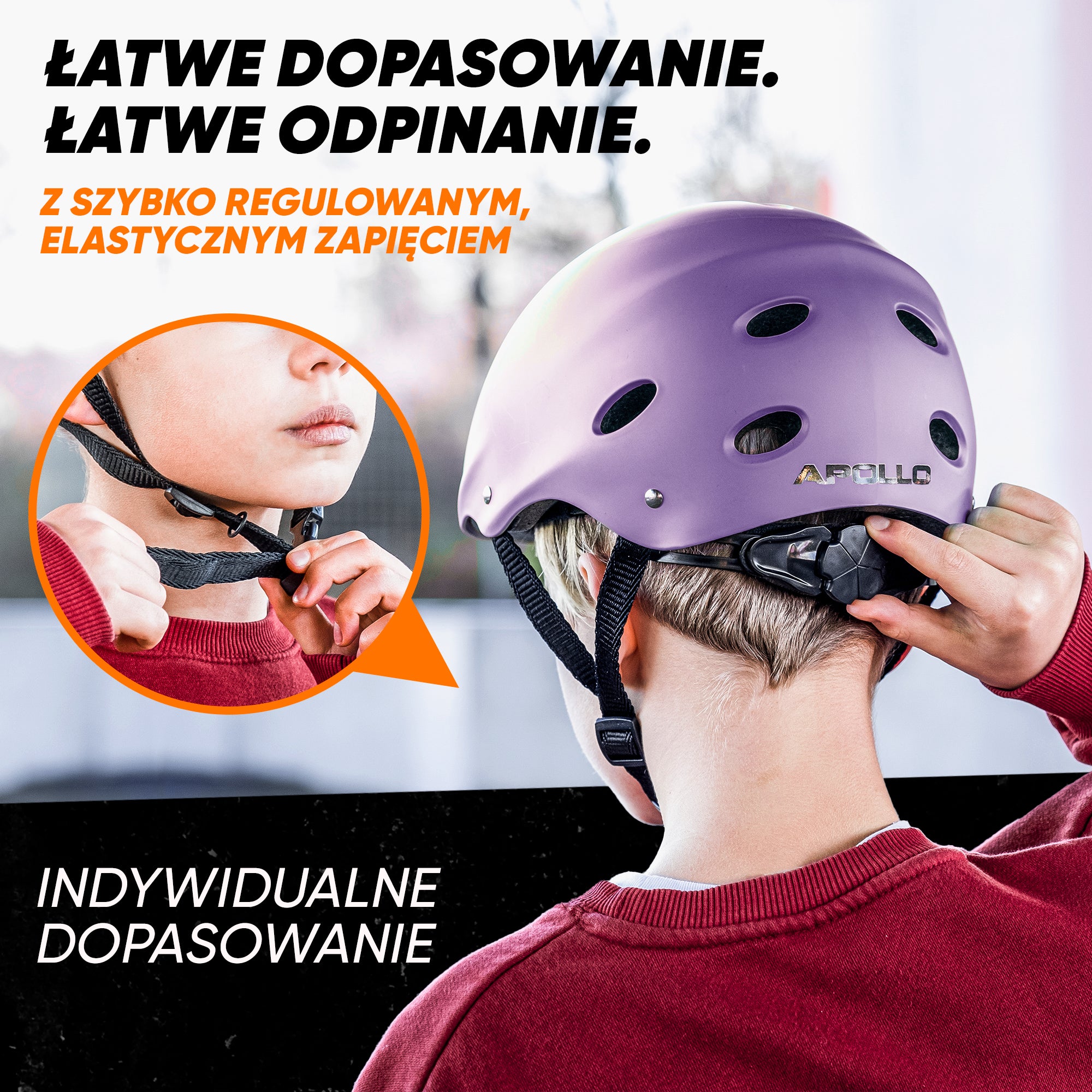 Apollo - Kask do jazdy na deskorolce, kask multi-sportowy dla mężczyzn, kobiet, dzieci, regulowany kask rowerowy dla dzieci - S M (48 - 55 cm) | regulowany Violett (Uni)