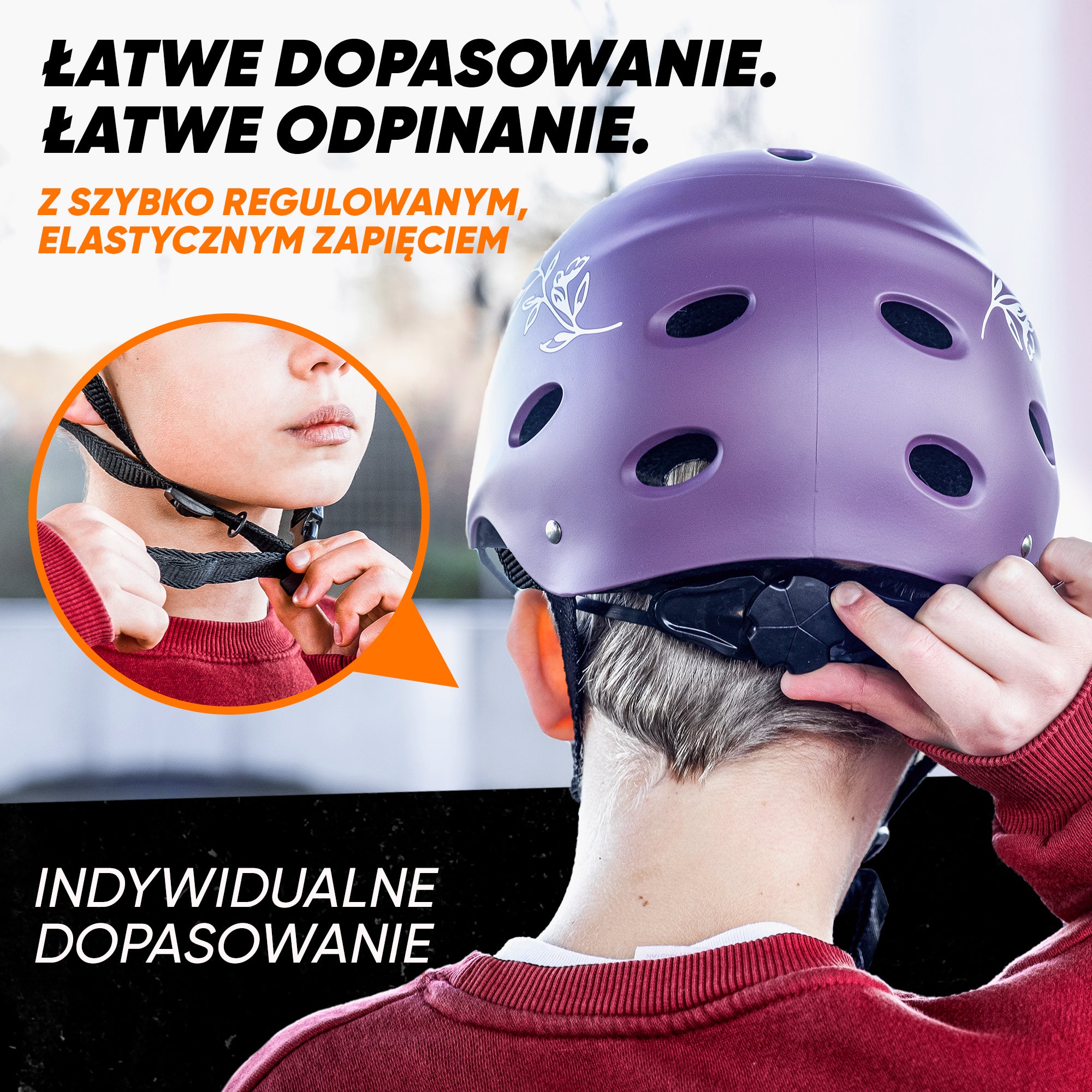 Apollo - Kask do jazdy na deskorolce, kask multi-sportowy dla mężczyzn, kobiet, dzieci, regulowany kask rowerowy dla dzieci - L XL (56 - 61 cm) | regulowany Purple Flower