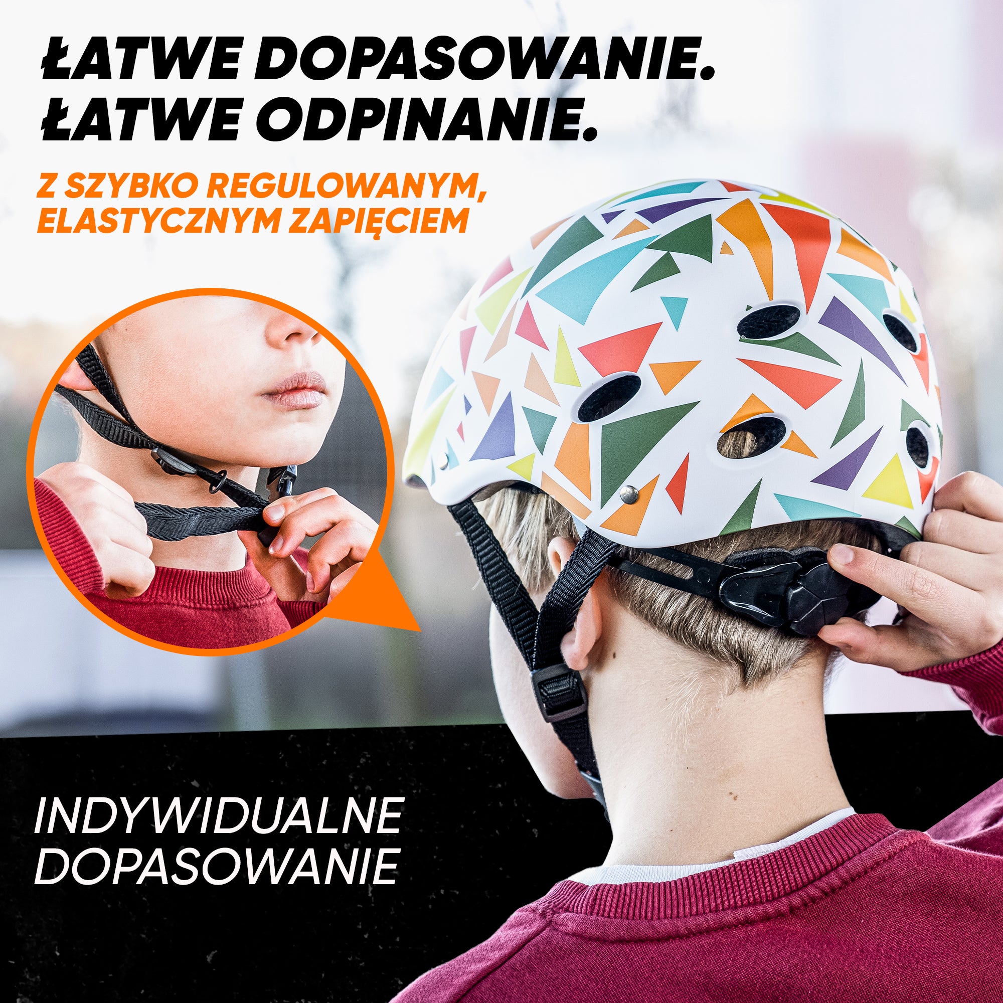 Apollo - Kask do jazdy na deskorolce, kask multi-sportowy dla mężczyzn, kobiet, dzieci, regulowany kask rowerowy dla dzieci - Triangle