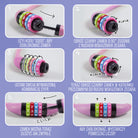 Apollo - Zapięcie rowerowe na kod dla dzieci, 10x650 mm, zamek na hulajnogę, zamek na szyfr - Różowy