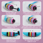 Apollo - Zapięcie rowerowe na kod dla dzieci, 10x650 mm, zamek na hulajnogę, zamek na szyfr - Niebieski