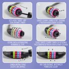 Apollo - Zapięcie rowerowe na kod dla dzieci, 10x650 mm, zamek na hulajnogę, zamek na szyfr - Czarny