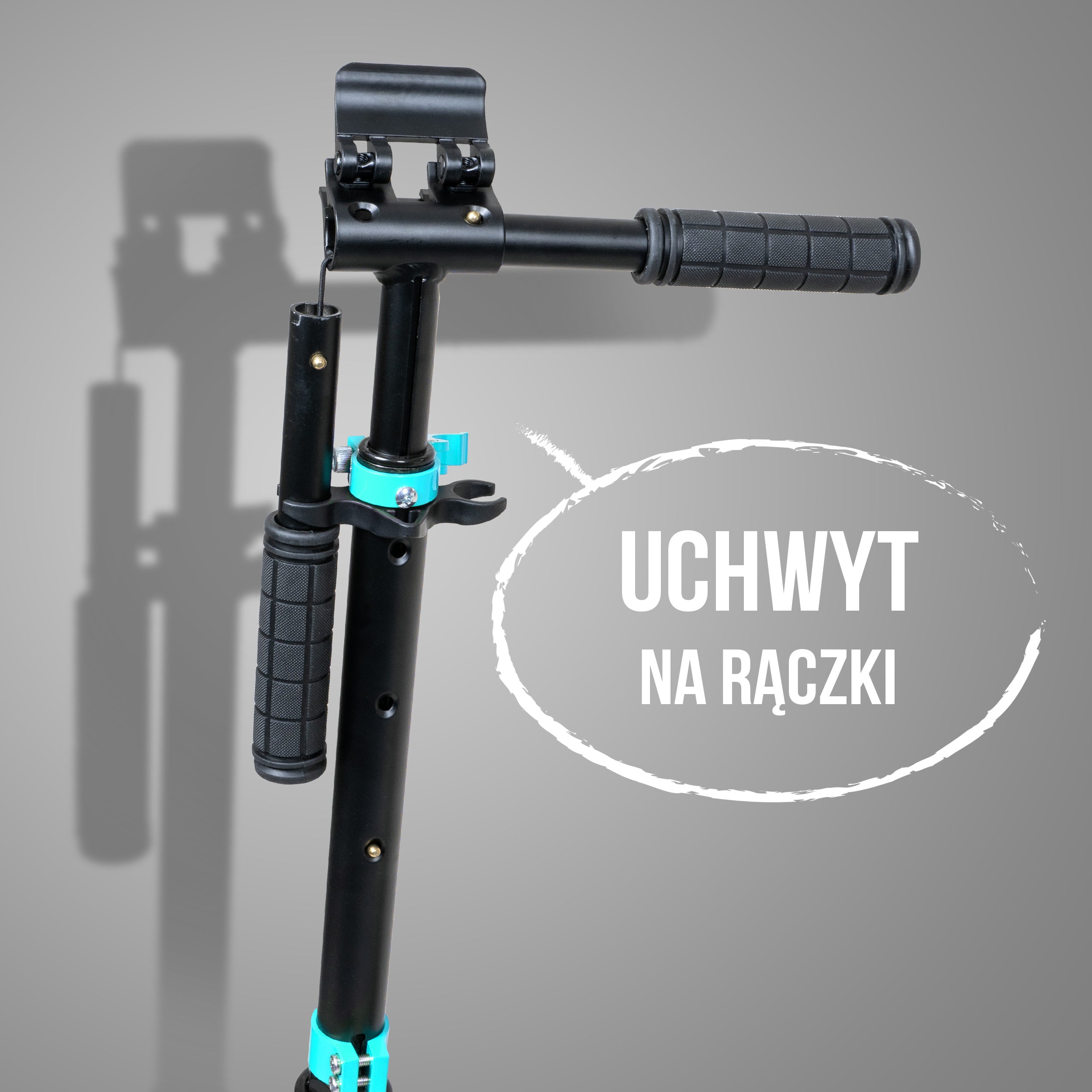 Apollo - Hulajnoga miejska Apollo „Hurricane” z amortyzacją - Czarny Jasnoturkusowy