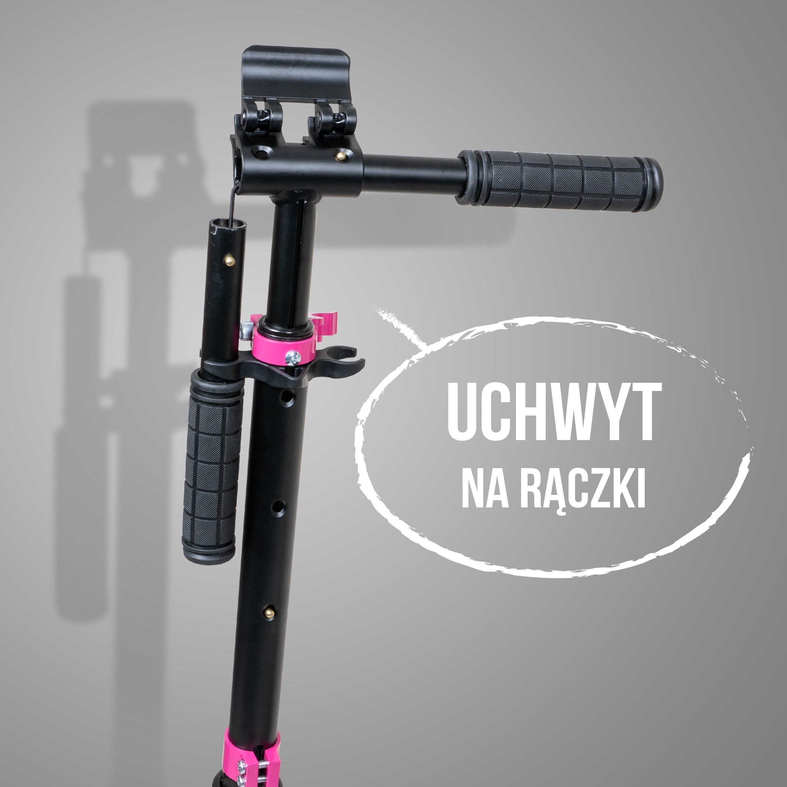 Apollo - Hulajnoga miejska Apollo „Hurricane” z amortyzacją - Czarny Różowy