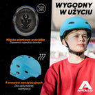 Apollo - Kask do jazdy na deskorolce, kask multi-sportowy dla mężczyzn, kobiet, dzieci, regulowany kask rowerowy dla dzieci - Light Blue (Uni)