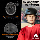 Apollo - Kask do jazdy na deskorolce, kask multi-sportowy dla mężczyzn, kobiet, dzieci, regulowany kask rowerowy dla dzieci - Dark Carbon