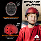 Apollo - Kask do jazdy na deskorolce, kask multi-sportowy dla mężczyzn, kobiet, dzieci, regulowany kask rowerowy dla dzieci - Liquid Red