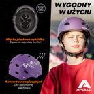 Apollo - Kask do jazdy na deskorolce, kask multi-sportowy dla mężczyzn, kobiet, dzieci, regulowany kask rowerowy dla dzieci - L XL (56 - 61 cm) | regulowany Purple Flower