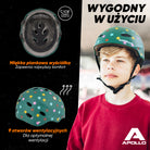 Apollo - Kask do jazdy na deskorolce, kask multi-sportowy dla mężczyzn, kobiet, dzieci, regulowany kask rowerowy dla dzieci - Stars