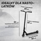 Apollo - Hulajnoga stunt "Star Pro" wysokiej jakości anodowana profesjonalna hulajnoga stunt - Czarny