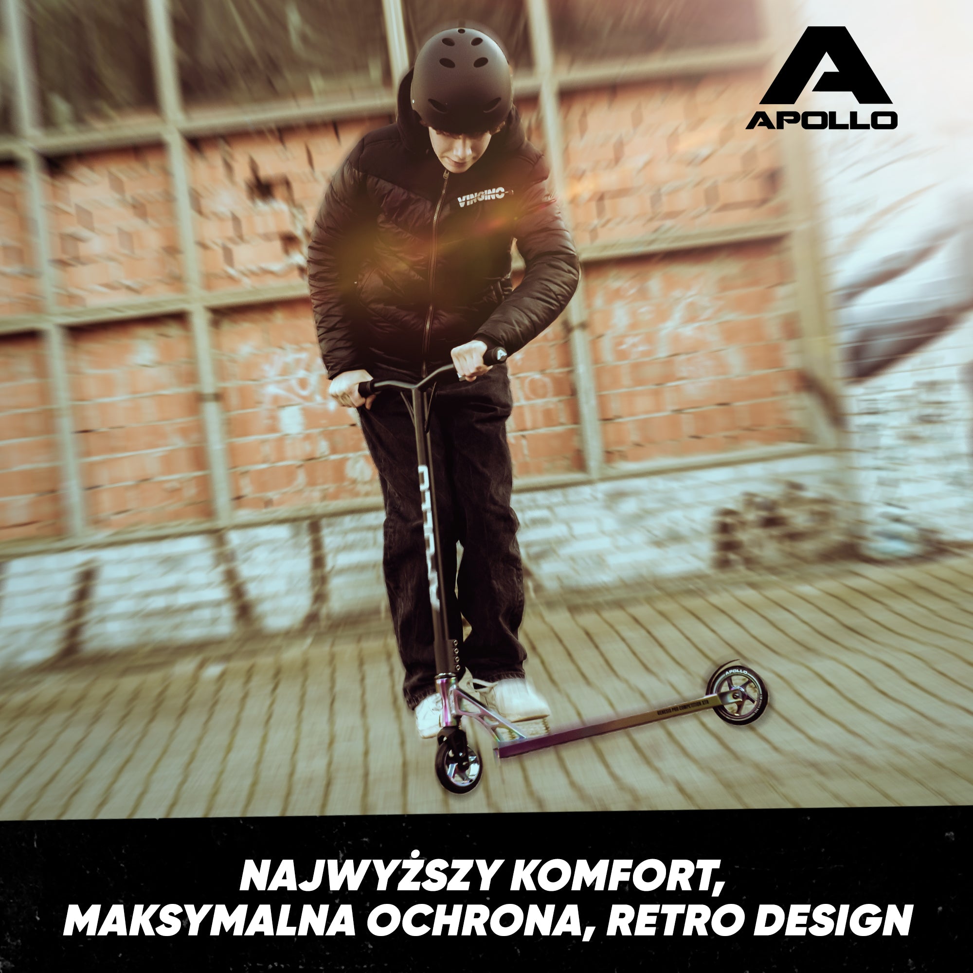 Apollo - Kask do jazdy na deskorolce, kask multi-sportowy dla mężczyzn, kobiet, dzieci, regulowany kask rowerowy dla dzieci - Black