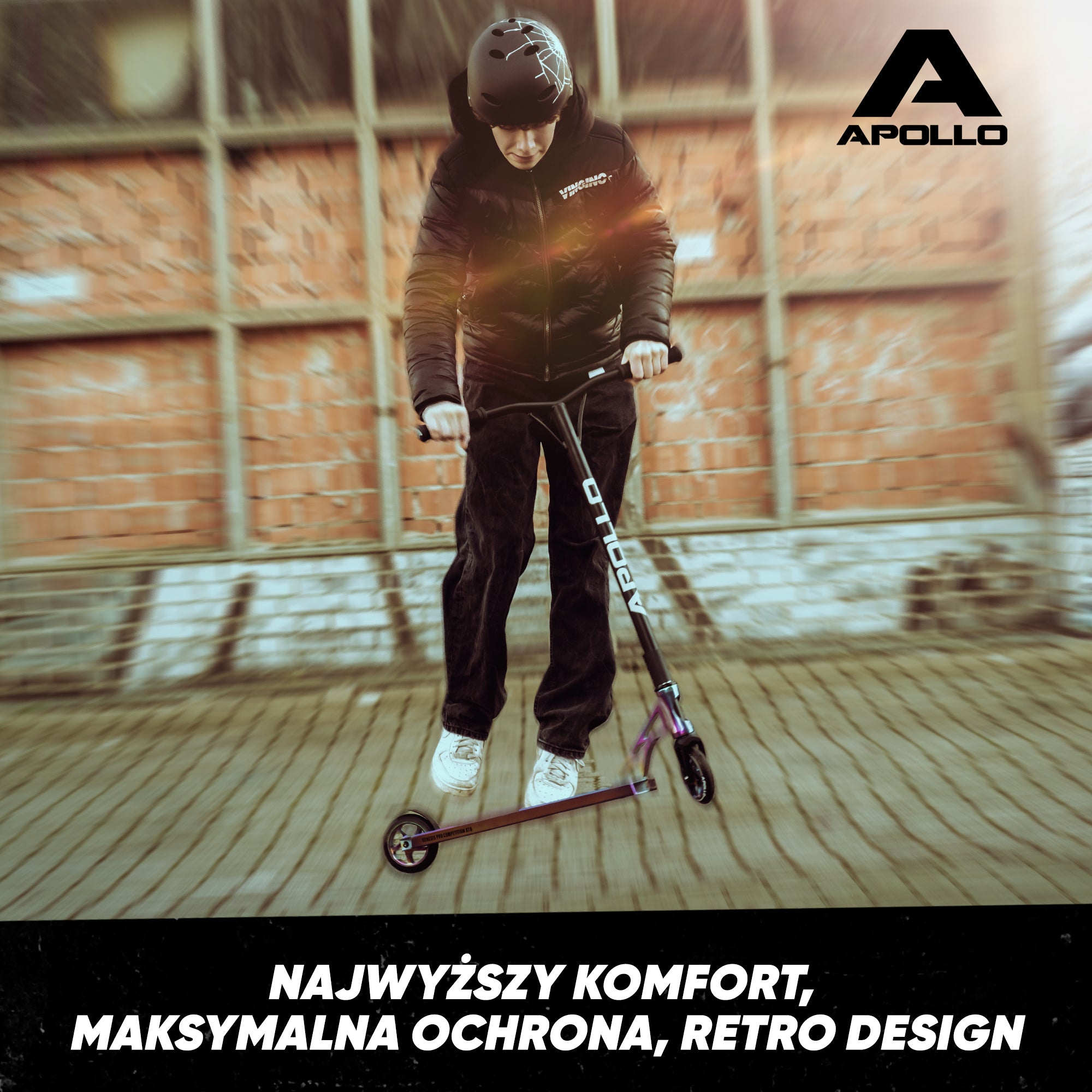 Apollo - Kask do jazdy na deskorolce, kask multi-sportowy dla mężczyzn, kobiet, dzieci, regulowany kask rowerowy dla dzieci - Broken