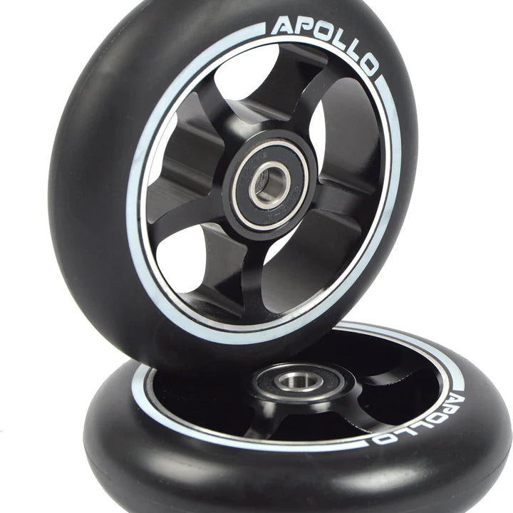 Apollo - Stunt Scooter 100mm ALU / PP Core Wheel Set - Czarny - ALU Core