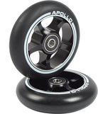 Apollo - Stunt Scooter 100mm ALU / PP Core Wheel Set - Czarny - ALU Core