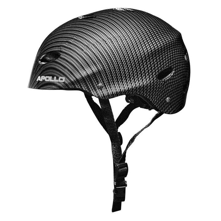Apollo - Kask do jazdy na deskorolce, kask multi-sportowy dla mężczyzn, kobiet, dzieci, regulowany kask rowerowy dla dzieci - Bright Carbon -