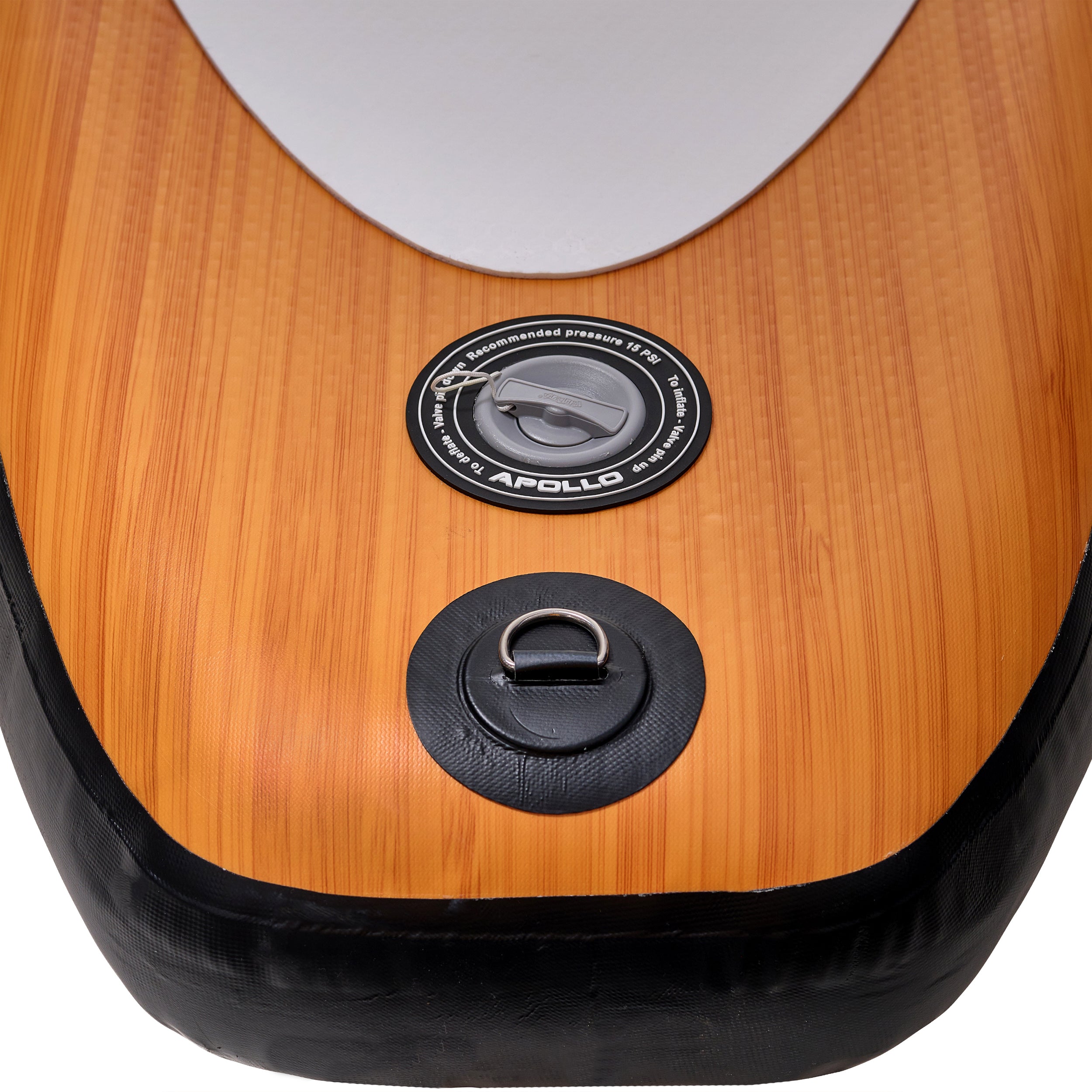 Apollo Funsport PL - Zestaw kompletny deska SUP - Nadmuchiwany Stand Up Paddle Board - Drewniany - Wood Black