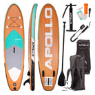 Apollo Funsport PL - Zestaw kompletny deska SUP - Nadmuchiwany Stand Up Paddle Board - Drewniany - Wood Mint
