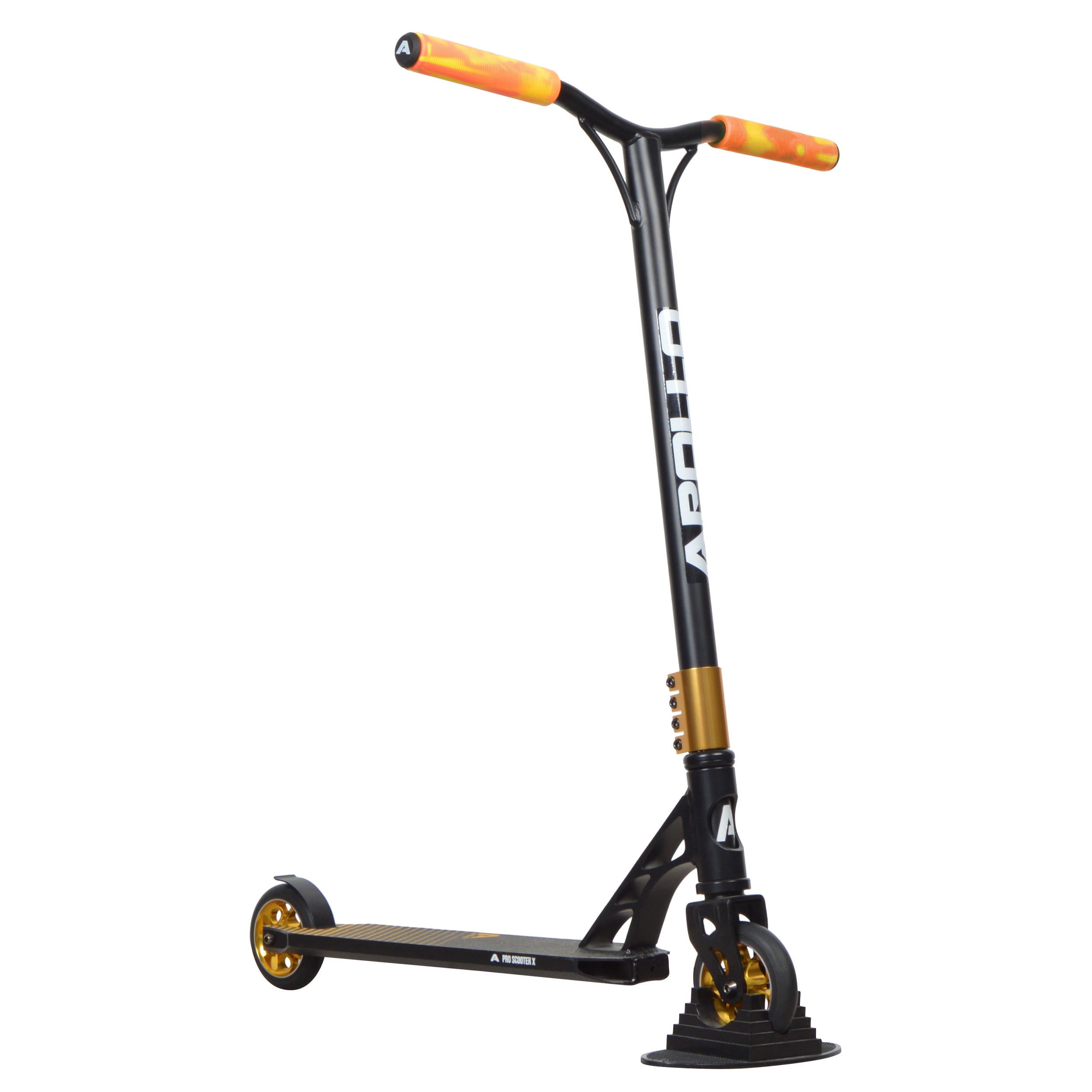 Apollo - Apollo Stunt Scooter uchwyty 160 mm miękkie uchwyty kierownicy z końcówkami - Złoty Pomarańczowy
