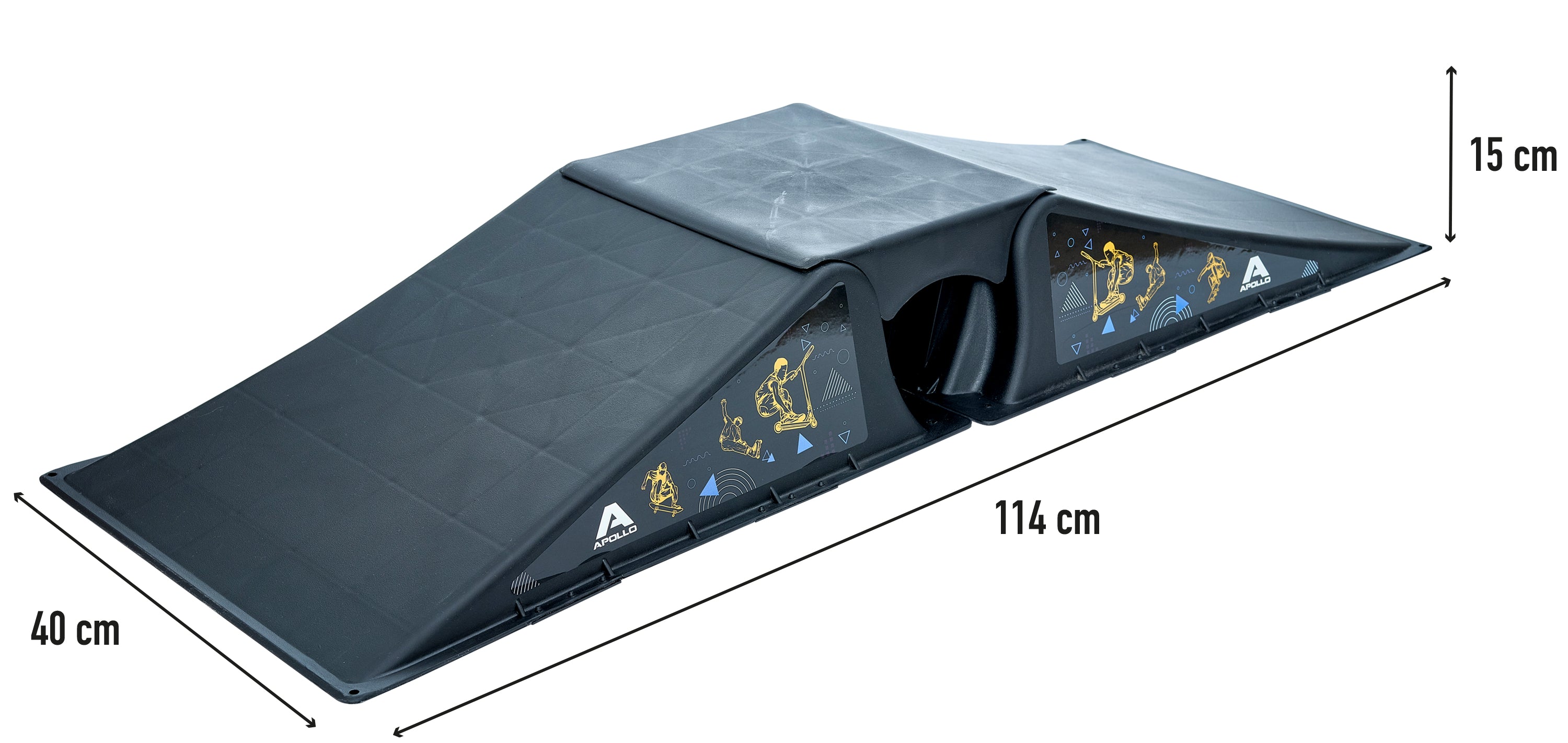 Apollo Funsport PL - Rampy Skate - rampa dla hulajnóg, deskorolek i rolek - zestaw 3-częściowy