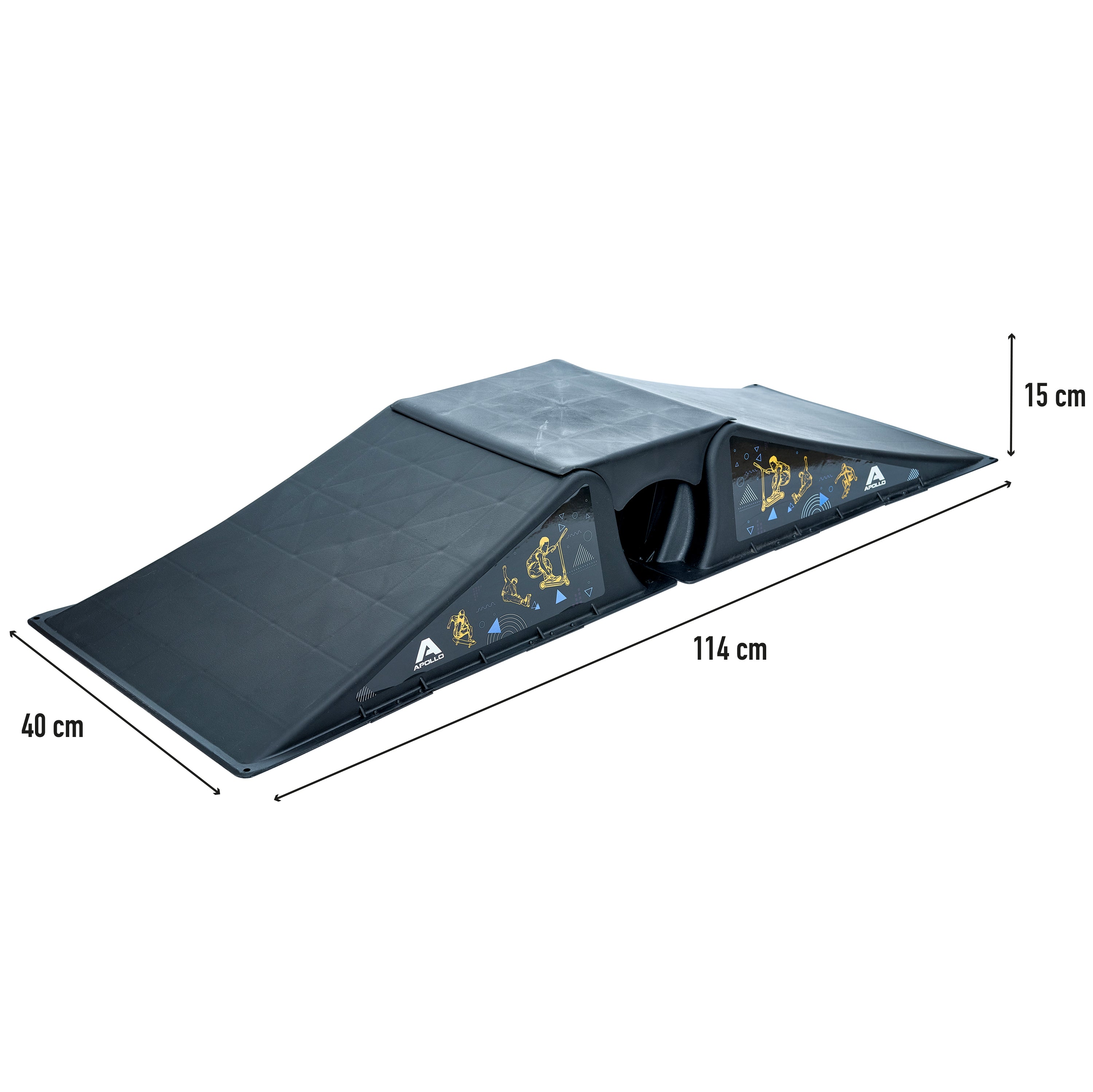 Apollo Funsport PL - Rampy Skate - rampa dla hulajnóg, deskorolek i rolek - zestaw 3-częściowy