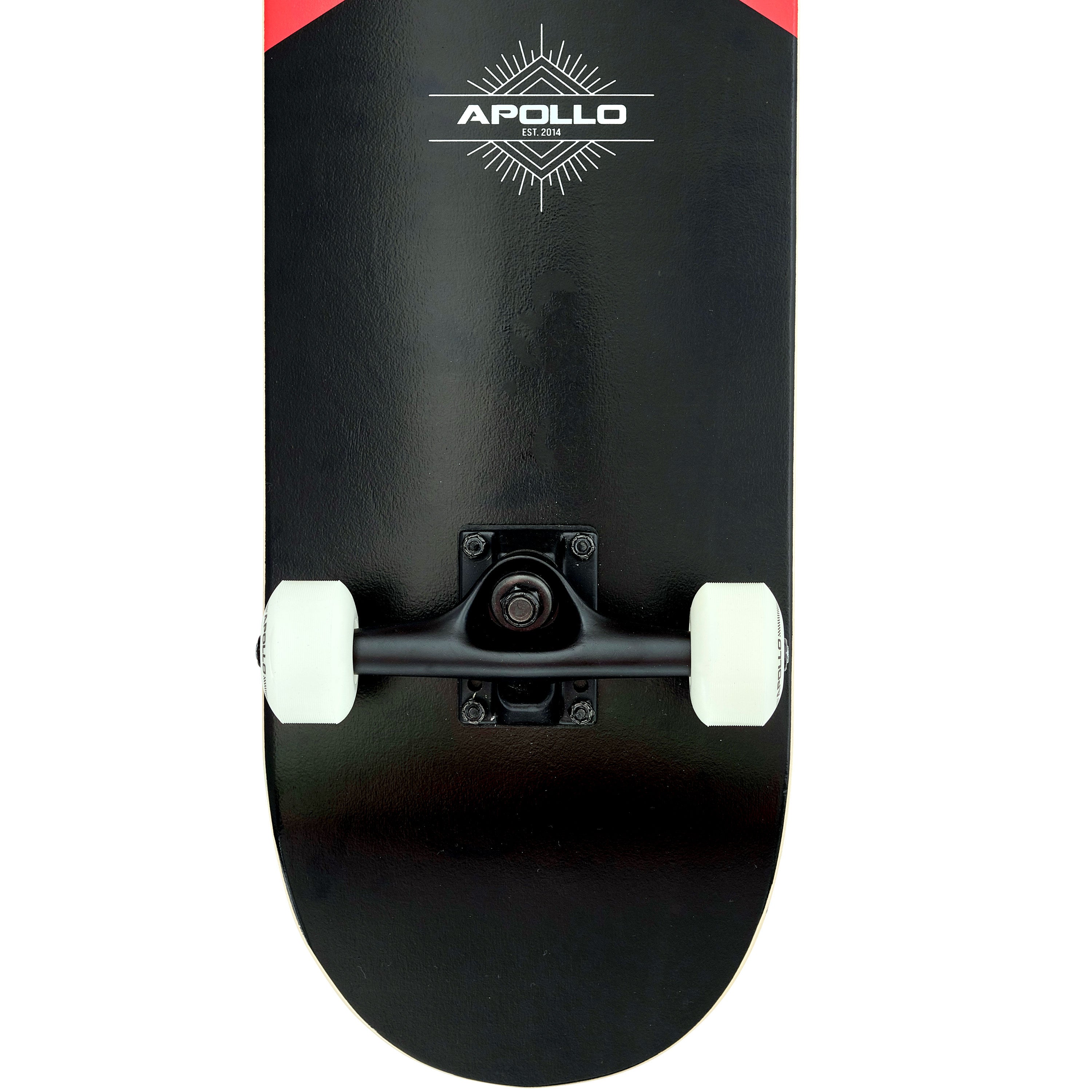 Apollo - Skateboard - "Red" - 7-warstwowa drewniana deska kompletna z łożyskami ABEC 7 - Red