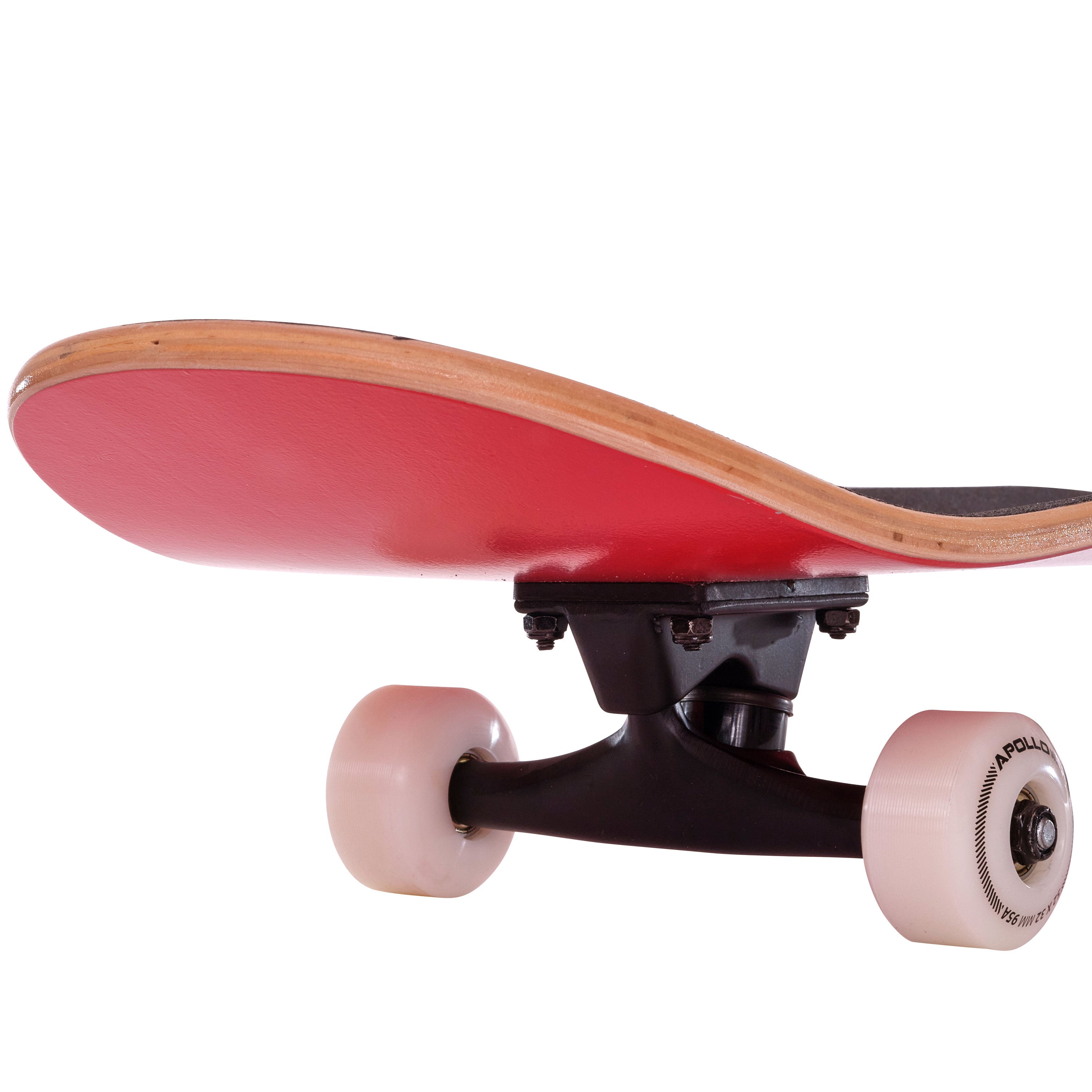 Apollo - Skateboard - "Red" - 7-warstwowa drewniana deska kompletna z łożyskami ABEC 7 - Red