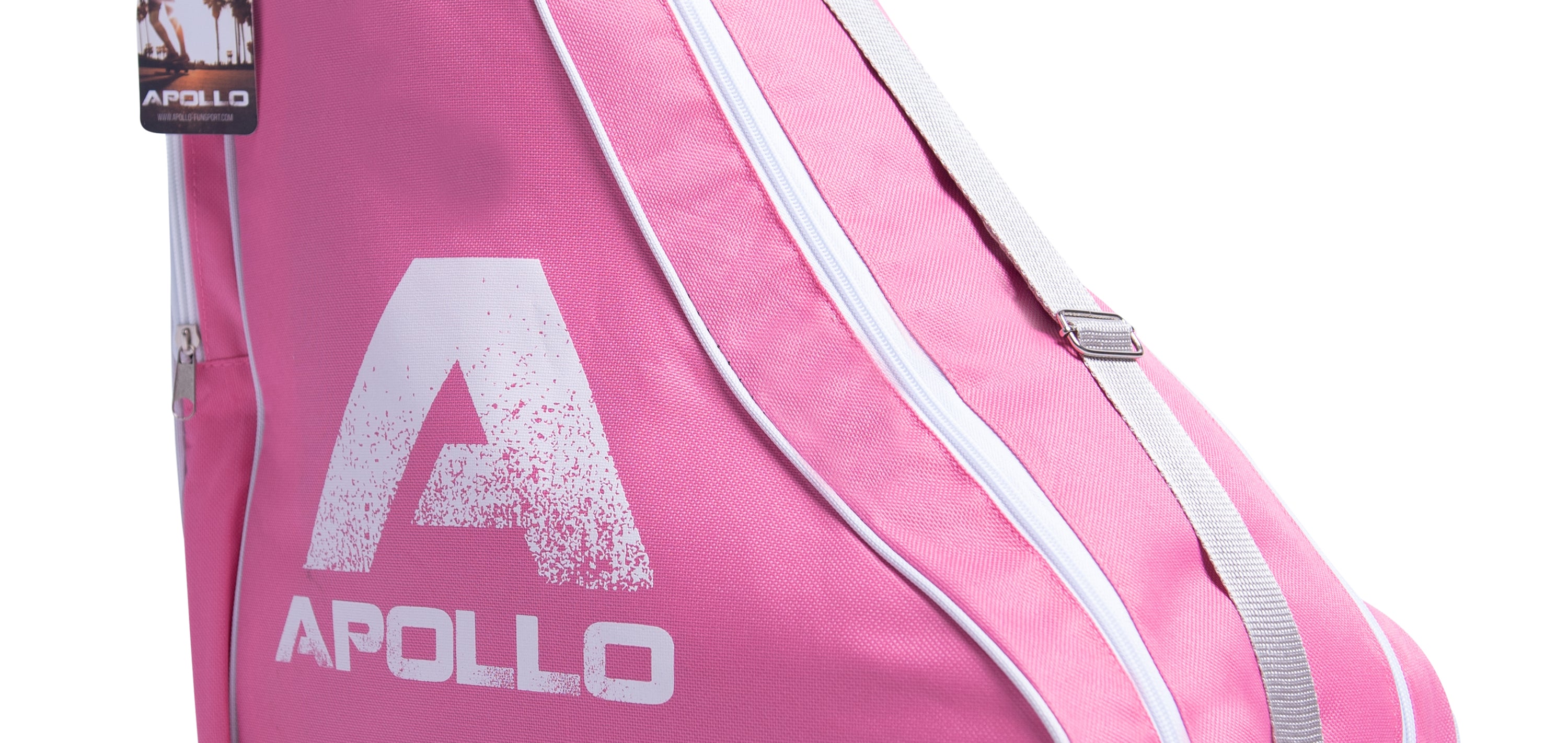 Apollo Funsport PL - Apollo torba na wrotki, łyżwy, rolki i inne - Różowy Szary