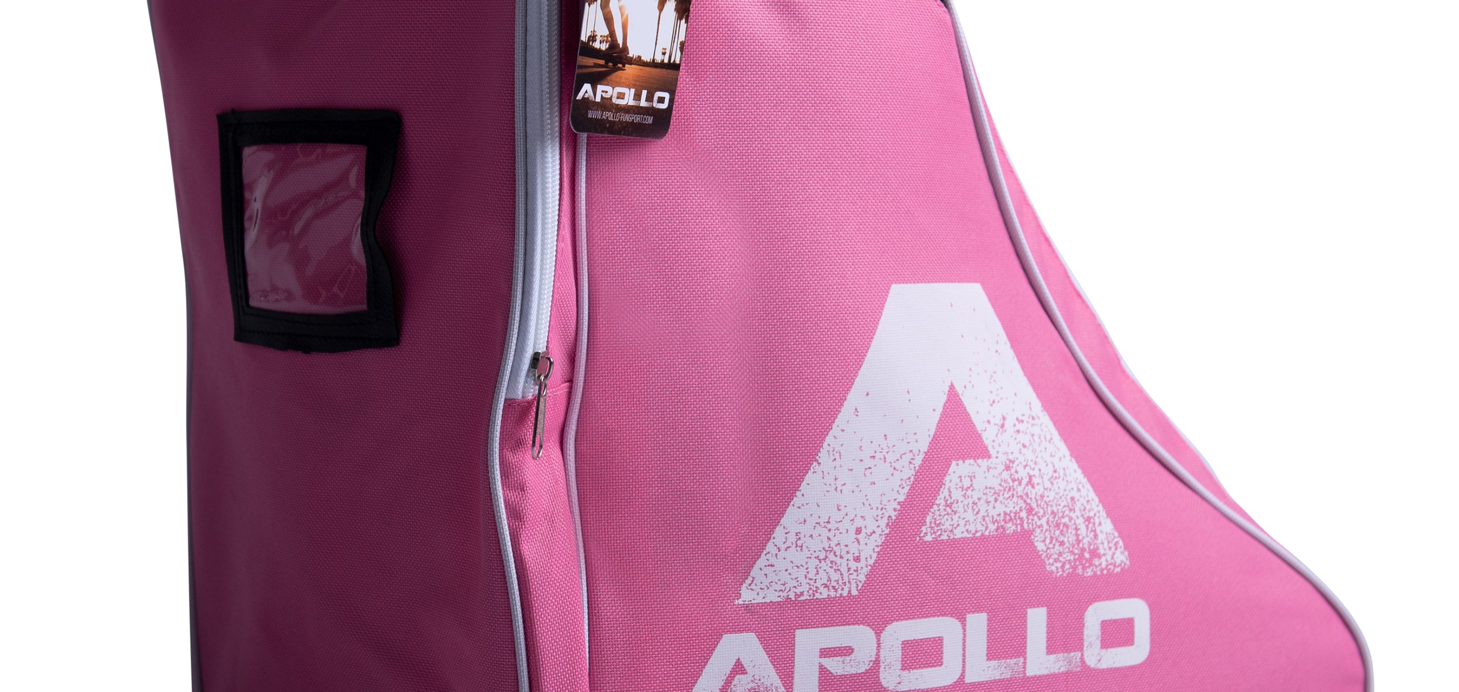 Apollo Funsport PL - Apollo torba na wrotki, łyżwy, rolki i inne - Różowy Szary