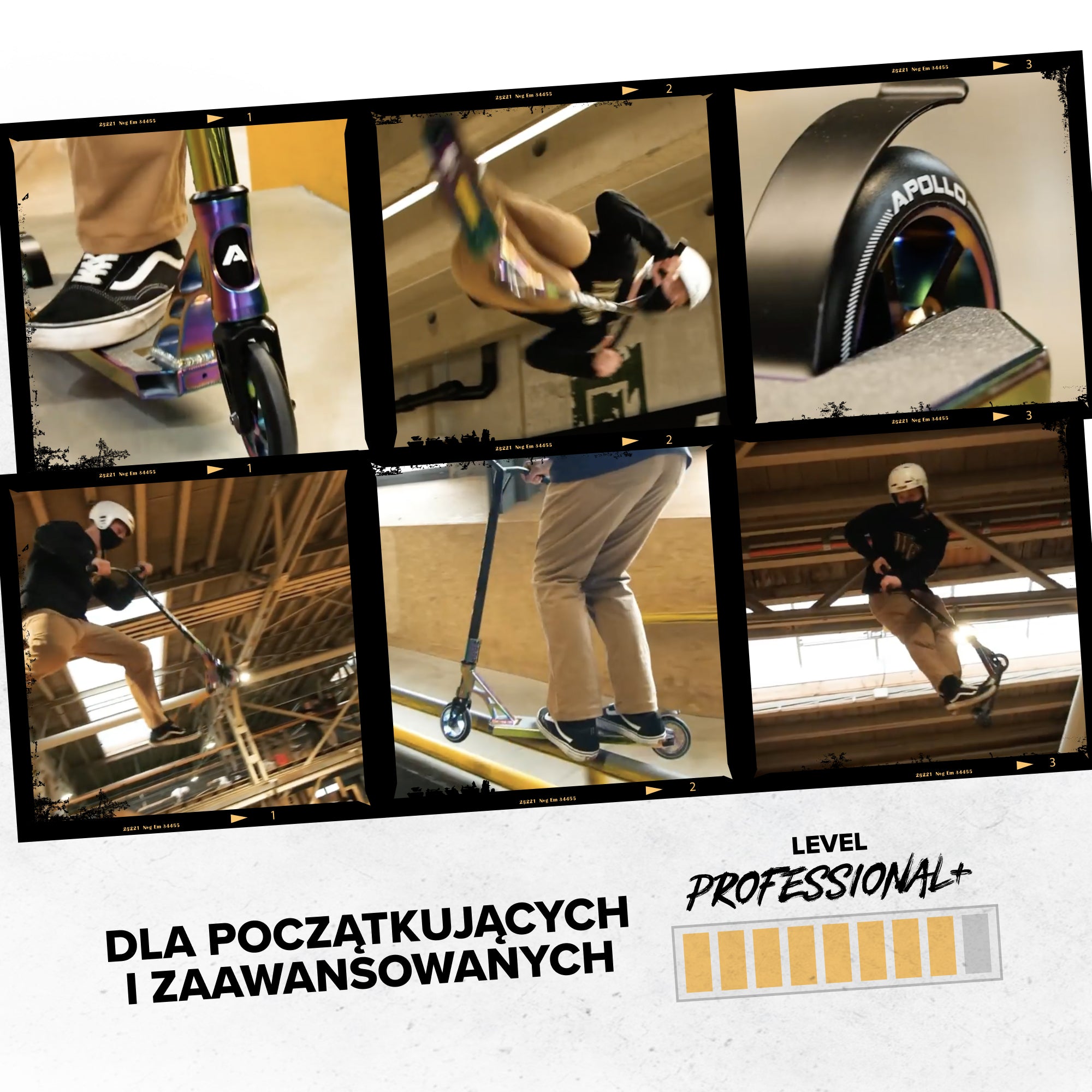 Apollo - High-end hulajnoga stunt "Genesis Pro X" z łożyskami ABEC 9 - Złoty