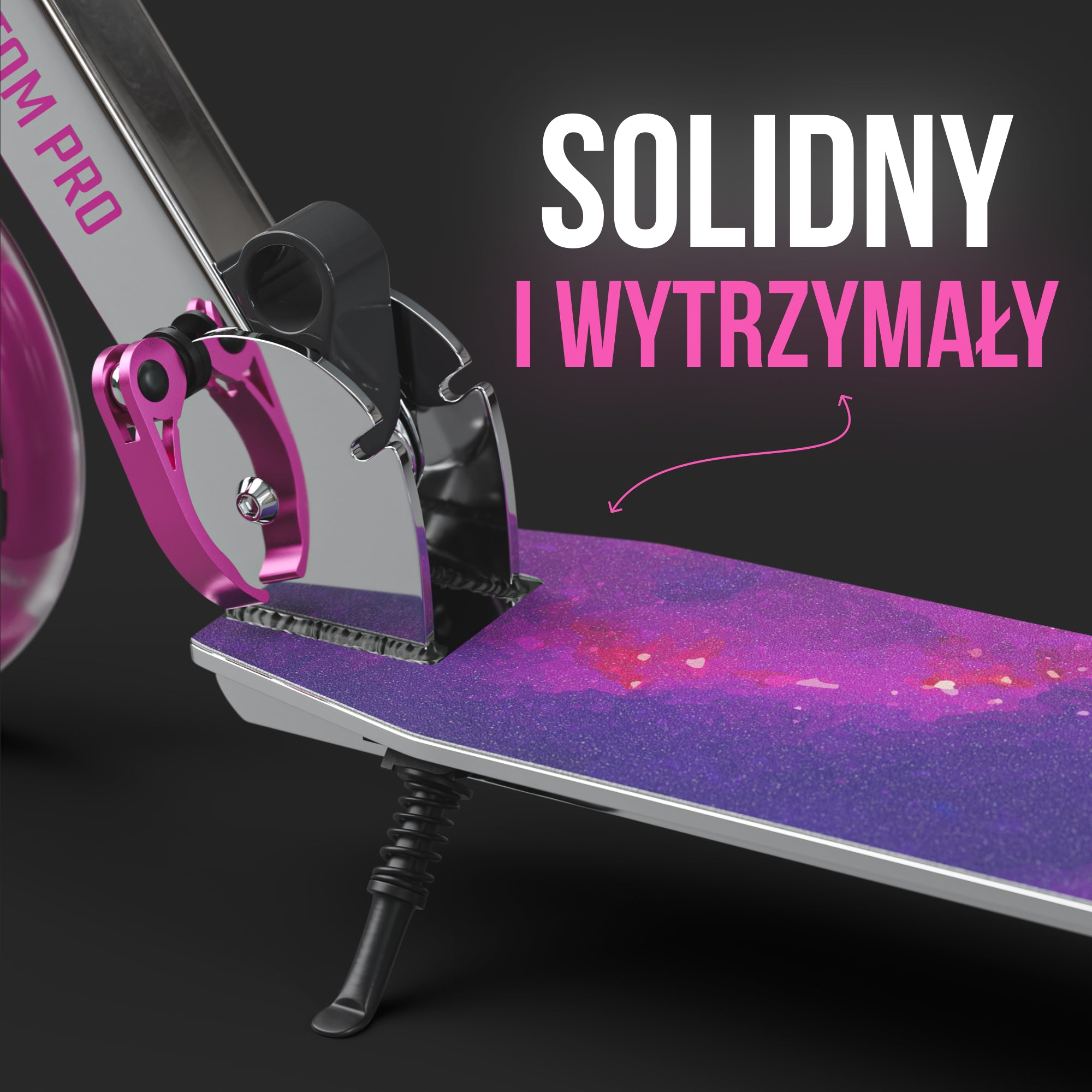 Apollo - Składana hulajnoga miejska dla dzieci „Phantom” z regulowaną wysokością kierownicy - Starlight