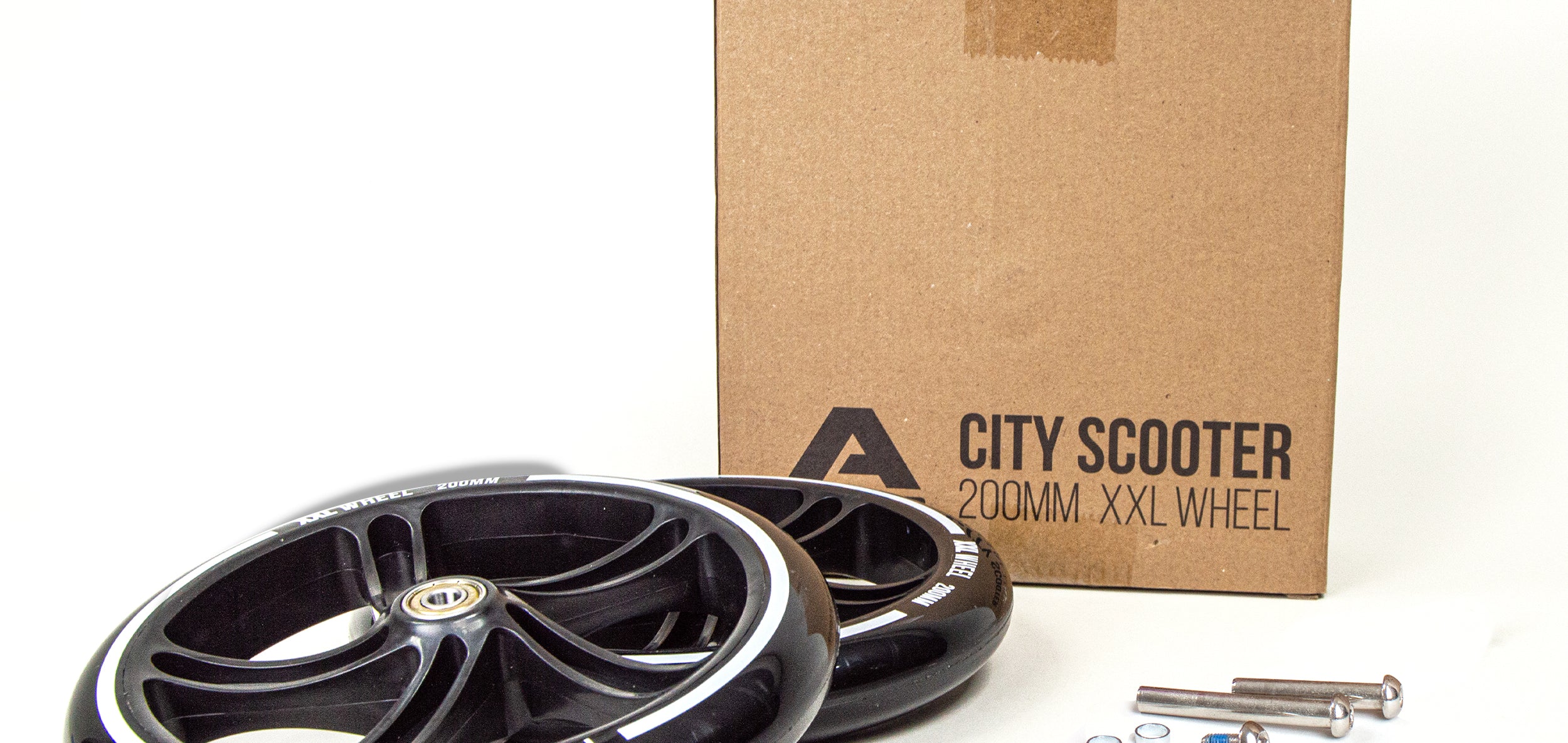 Apollo - 200 mm zestaw zapasowych kół do City Scooter - Phantom / Spectre - Czarny