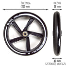 Apollo - 200 mm zestaw zapasowych kół do City Scooter - Phantom / Spectre - Czarny